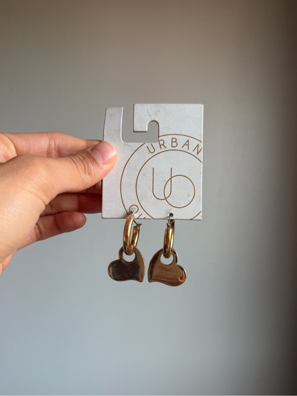 Urban Outfitters Heart Hoop Earrings
